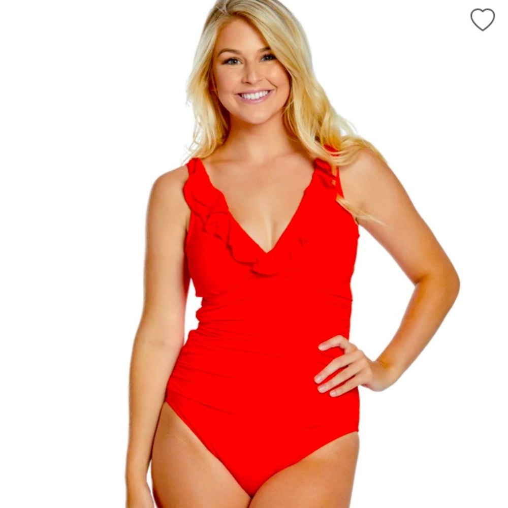 Ralph Lauren Red Ruffle one piece